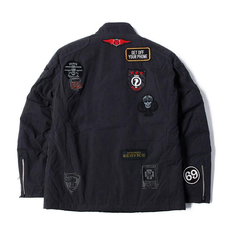 REPLAY（リプレイ） ジャケット ワックスドナイロン ライダーズパッチ