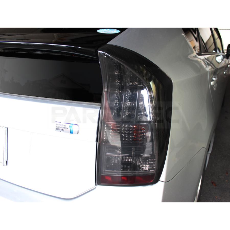 プリウス 30系 ライト スモーク テール ランプ カバー 左右 セット