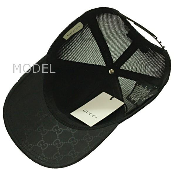 GUCCI（グッチ） キャップ ベースボール サイズM メッシュ 黒 ブラック