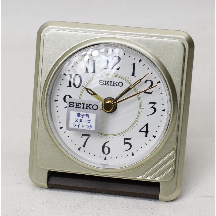 SEIKO（セイコー） 目覚まし時計 トラベラ 薄金色パール QQ807G : 木馬