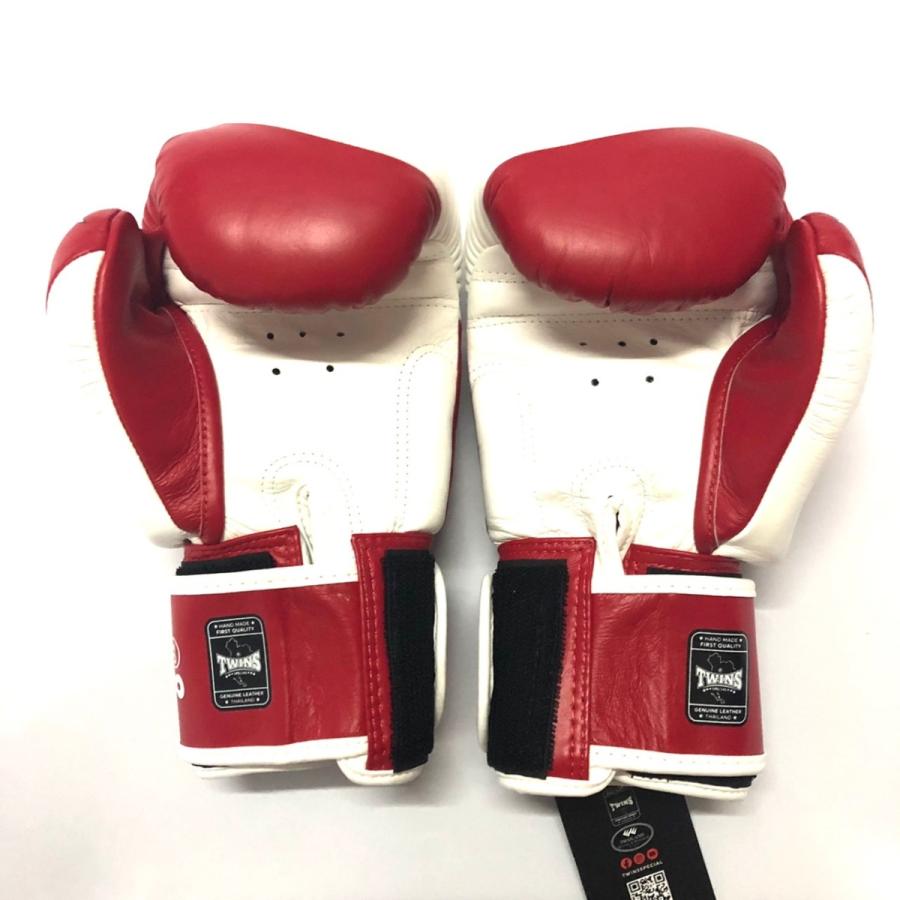 新品 正規 TWINS 本格ボクシンググローブ 赤白スター /ムエタイ/本革製