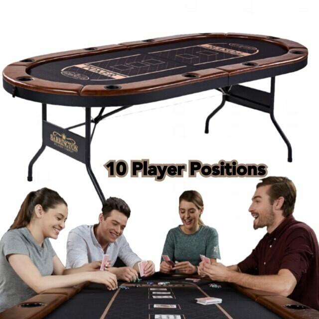 ポーカーテーブル 脚付き バリントン 10人用 Barrington 10 Players