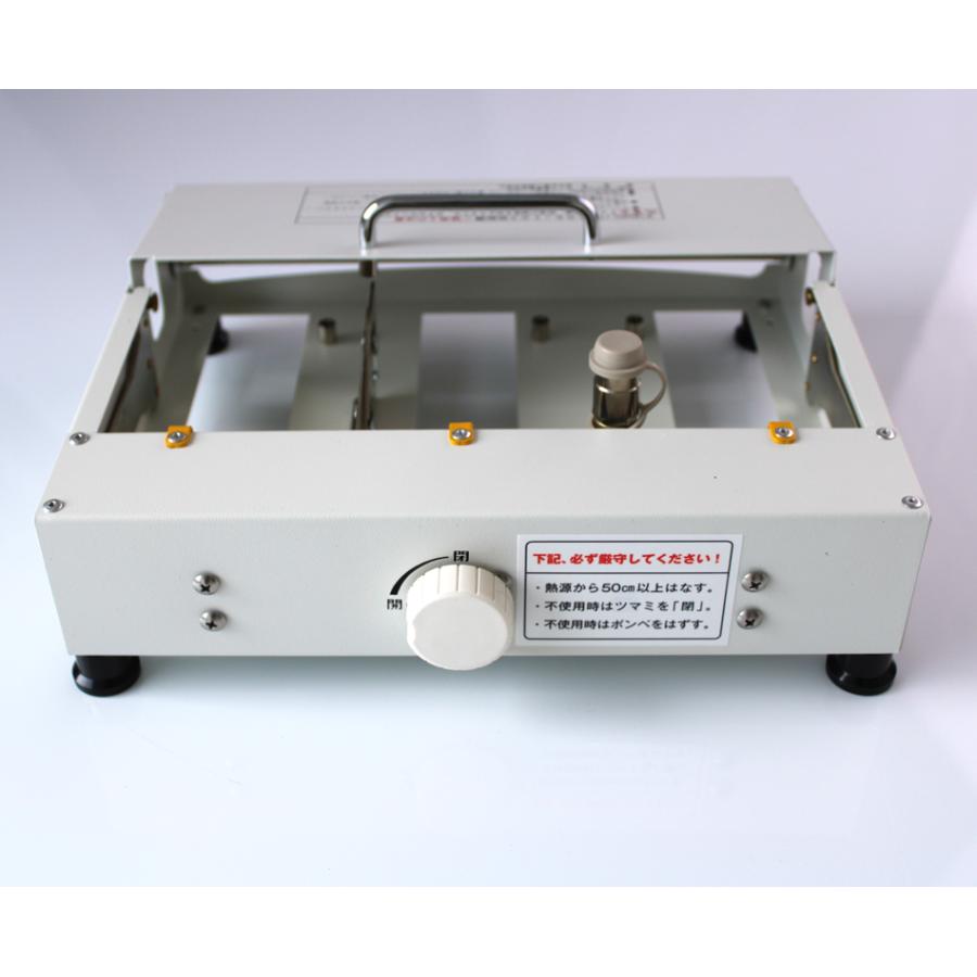 3連 カセットガス供給器 ガスレンジ ホーロー 茶 キッチン コンロ