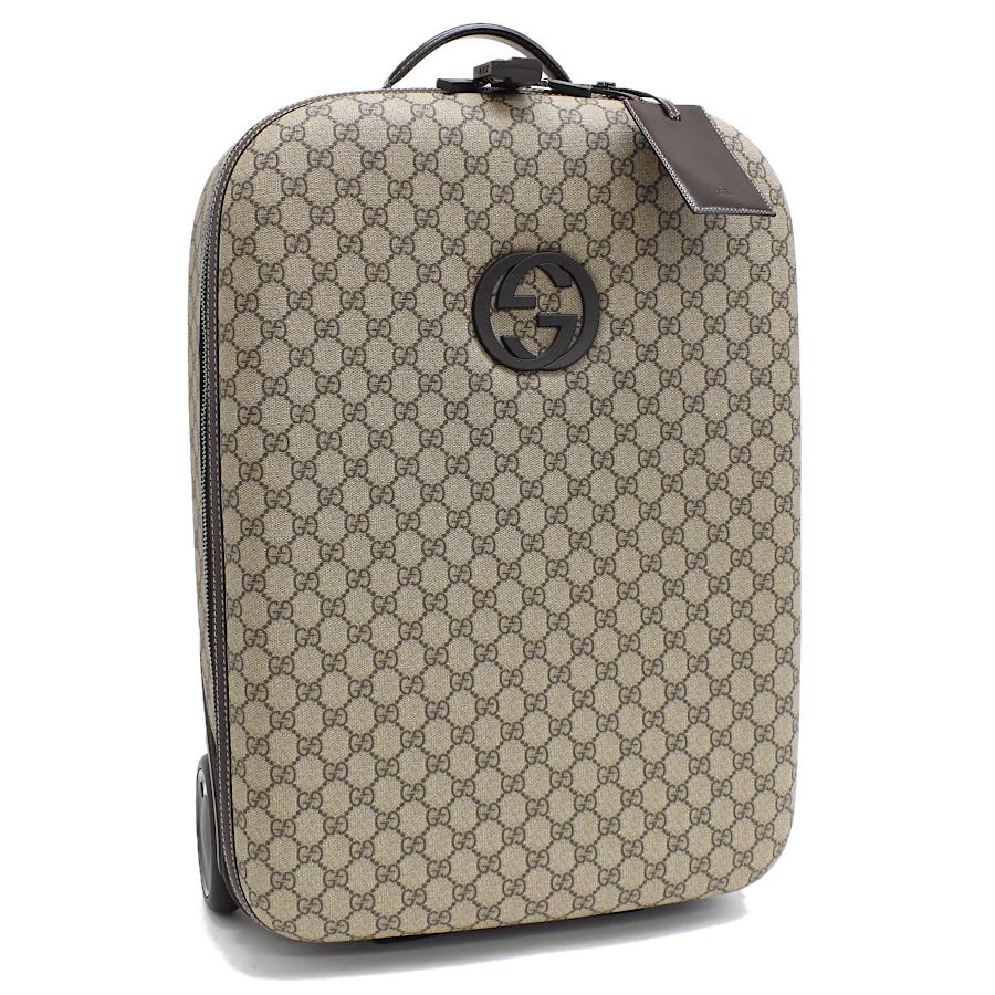 GG グッチ インターロッキングG トロリーバッグ スーツケース キャリー