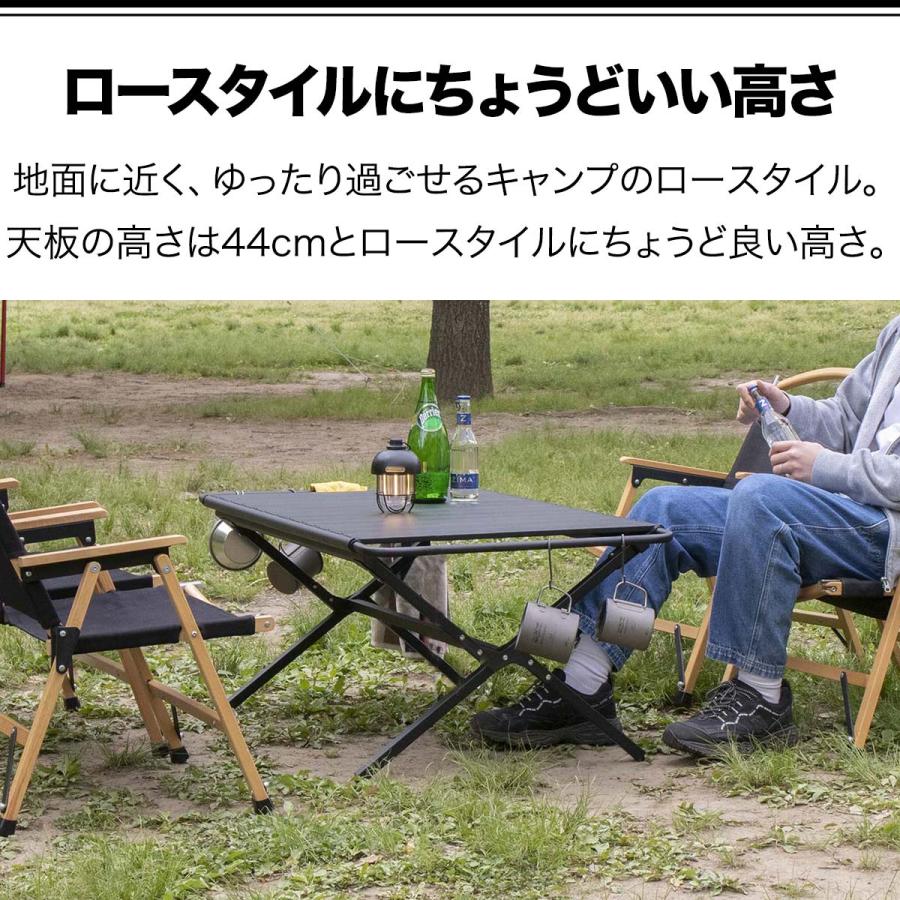 FIELDOOR（フィールドア） 折りたたみアルミロールトップテーブル