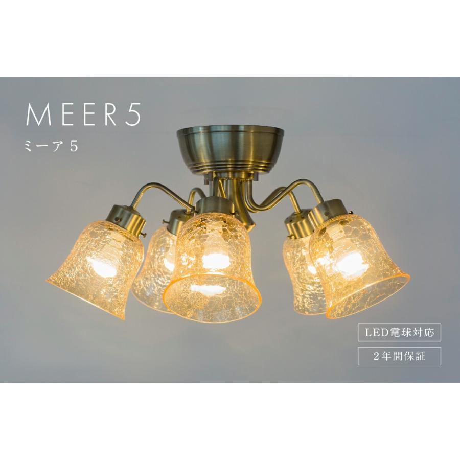 村上工作所 シャンデリア シーリングライト 5灯 LED対応 キラキラ