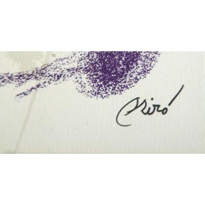 リトグラフ J.MIRO 1975 ミロの庭版上サイン