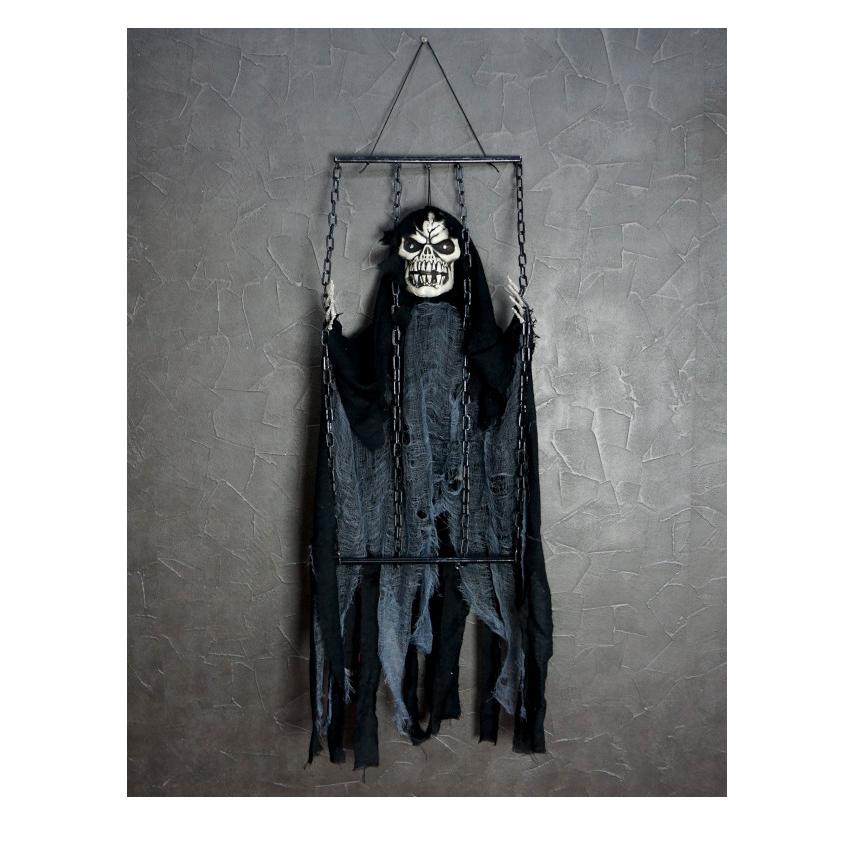 暴れるリーパー 死神 ドクロ スカル ハロウィン ディスプレイ 吊り飾り
