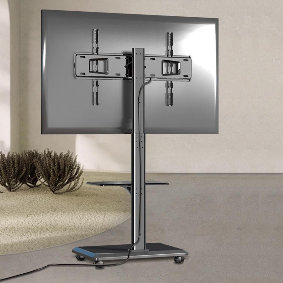 テレビスタンド テレビ台 キャスター付き 黒 ブラック 壁寄せ 32~65