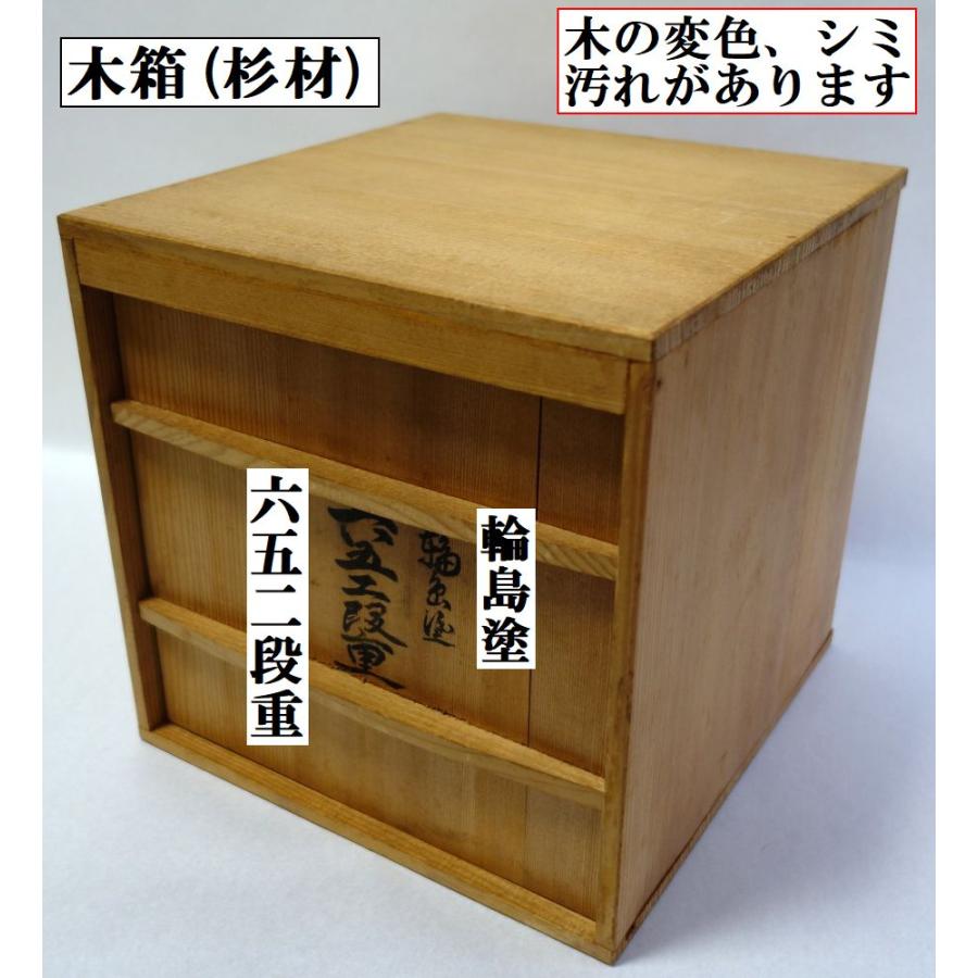 輪島塗 未使用 沈金 桐文様 二段重箱 おせち料理 漆器 木製 本漆 盛器