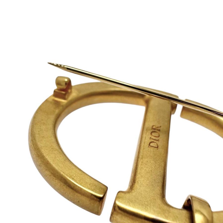 Christian Dior/クリスチャンディオール CDロゴ ブローチ GP/フェイク