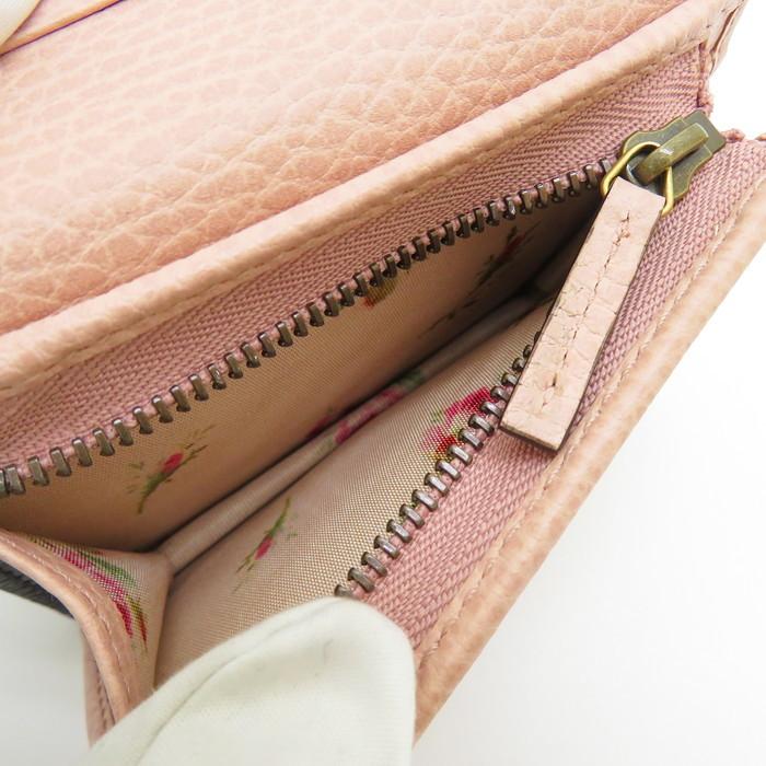 GUCCI（グッチ） GGマーモント 524289 リボン 二つ折り財布/ボウレザー