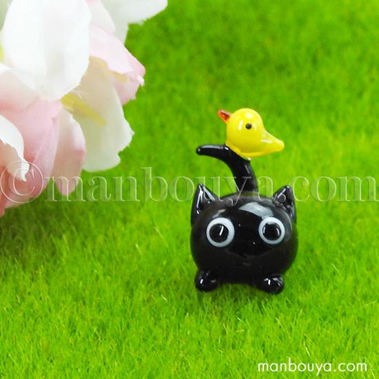ミニチュア ガラス細工 黒猫 雑貨 置物 動物 飾りフォーカート