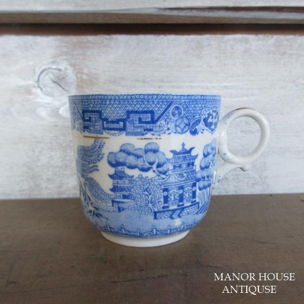 イギリス ブルーウィロー ブルーアンドホワイト カップアンドソーサー