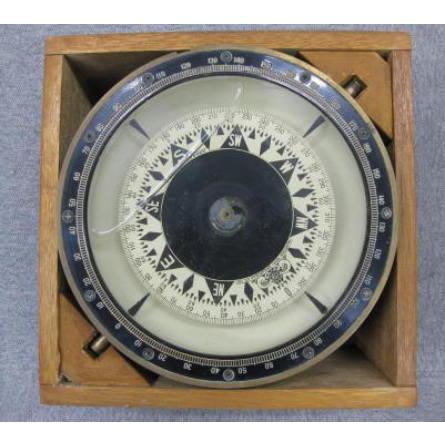 船舶用 コンパスボウル（木箱入り）1975年製 船舶用 コンパスボウル