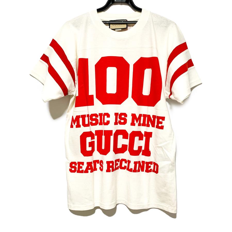 GUCCI グッチ 100周年 MUSIC IS MINE ロゴ Tシャツ 660744 レディース