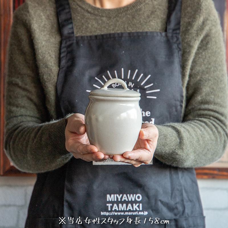 Rikizo 手作り 益子焼 日本製 漬物容器 蓋付き 陶器 おしゃれ カフェ風