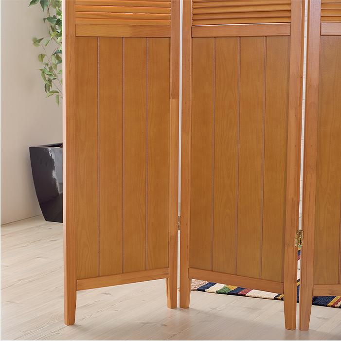 法人様向け】木製スクリーン 4連タイプ 衝立 ブラインド風 ルーバー