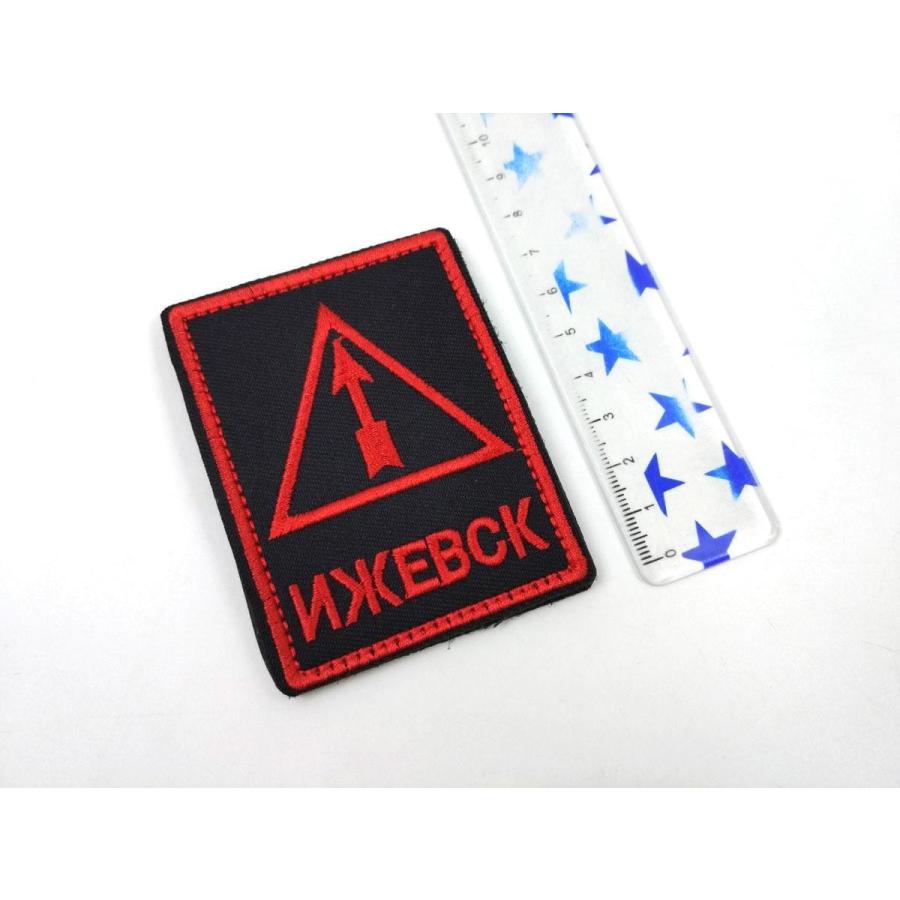ロシア レプリカ パッチ ワッペン ベルクロ ブラック イジェフスク 7.5