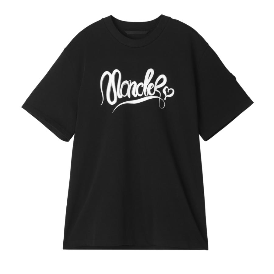 ほぼ未使用】MONCLER ロゴプリント Tシャツ ブラック M MONCLER - ［極