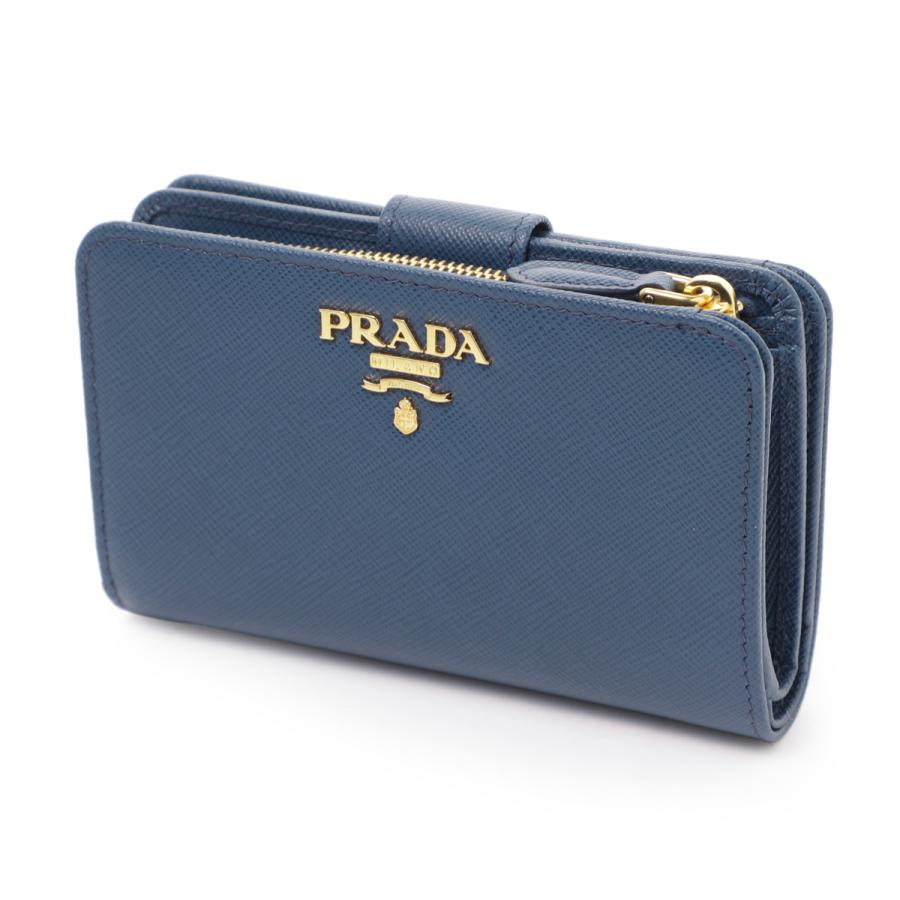 PRADA（プラダ） PRADA 2つ折り財布 小銭入れ付き SAFFIANO METAL