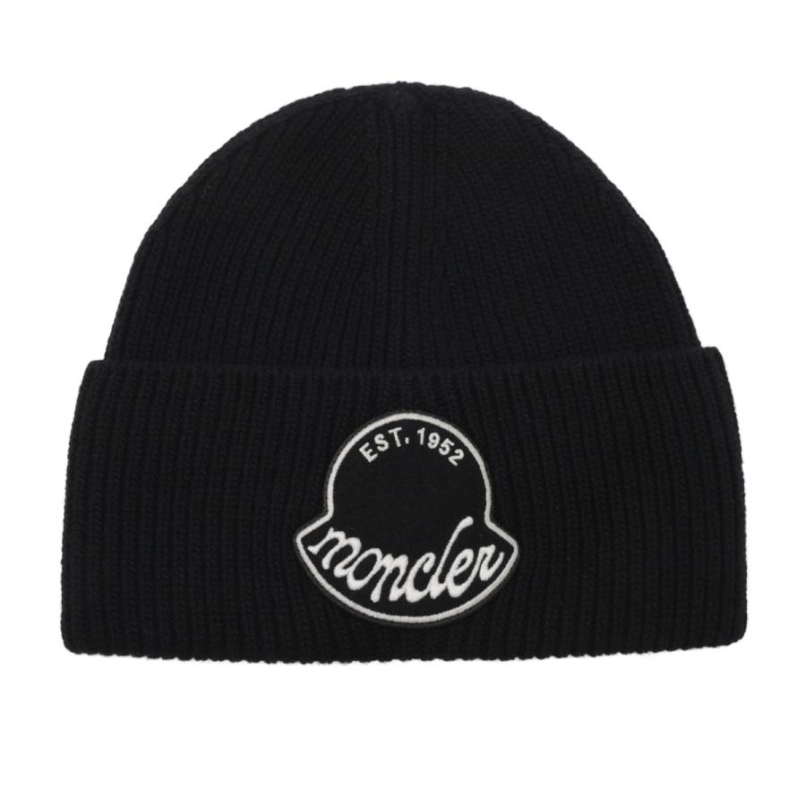 MONCLER ブラック ニット帽 ビーニー MONCLER（モンクレール） ニット