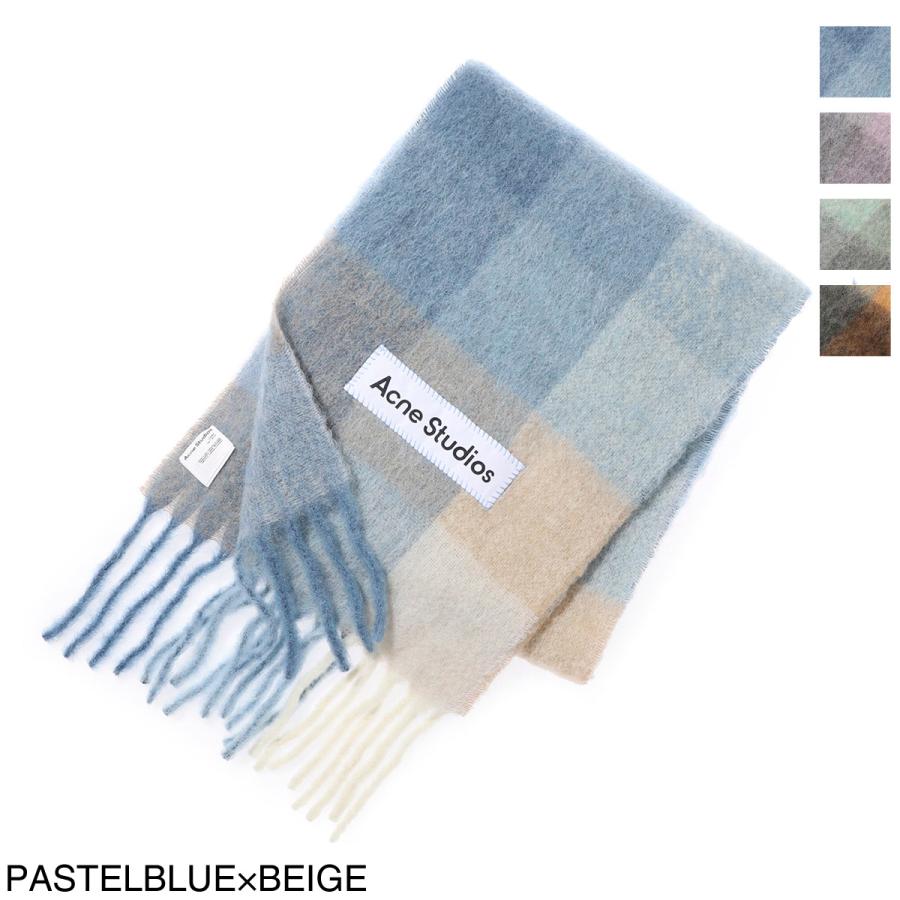 Acne Studios 水色チェックマフラー Acne Studios アクネ ACNE STUDIOS