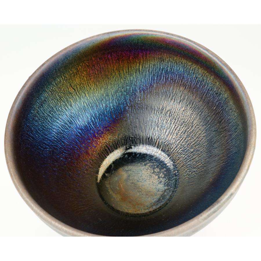 陶芸家 長江惣吉 燿変 天目 錦 茶碗 茶盌 抹茶碗 天目盌 共