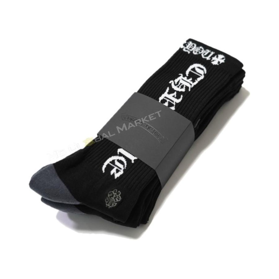 CHROME HEARTS（クロムハーツ） 靴下 FUCK YOU ソックス ブラック 3足