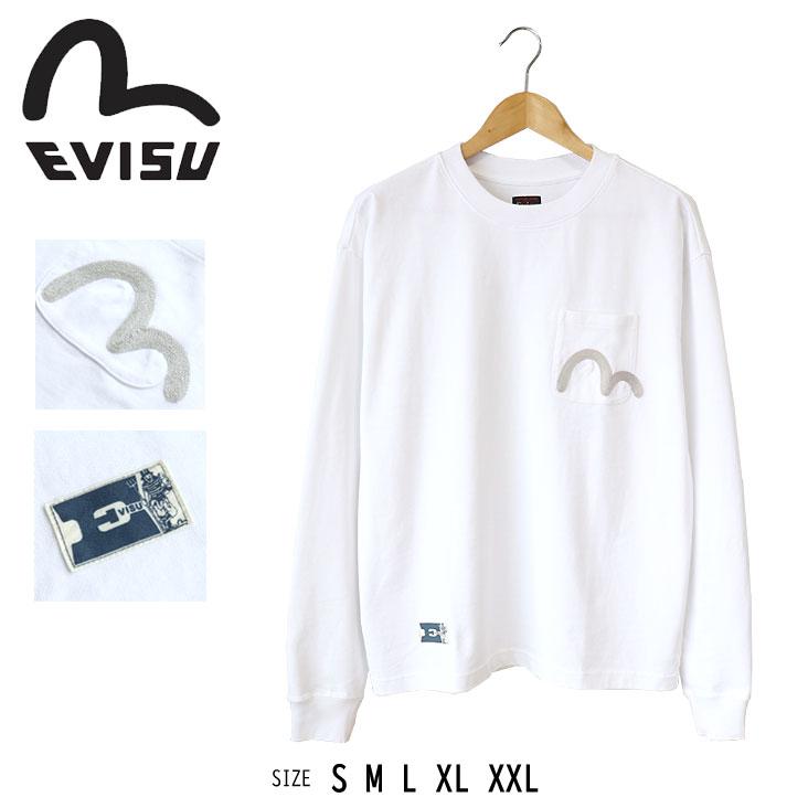 EVISU（エヴィス） リラックスフィット 長袖Tシャツ カモメ刺繍