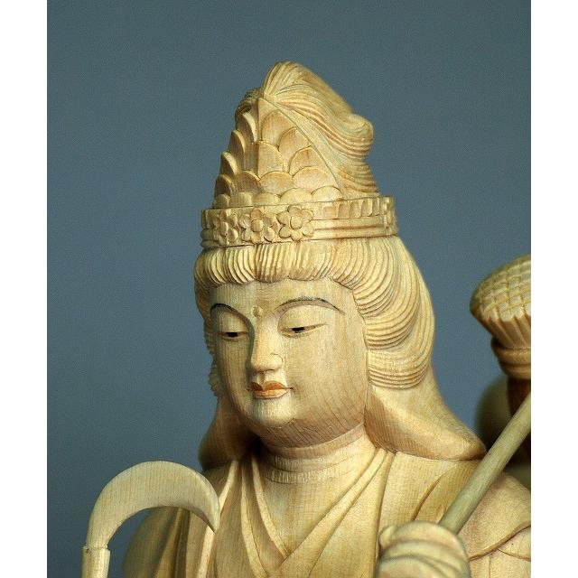 木彫仏像 最上稲荷像 総高21cm つげ材木地仕上 : 有限会社みやこ仏像