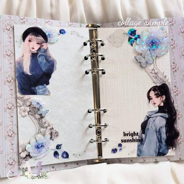 コラージュシート デザインペーパー a4 素材紙 コラージュ素材 セット