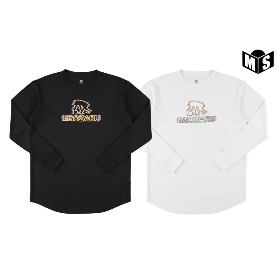 EGOZARU（エゴザル） ディストーションロゴ ロングスリーブTシャツ