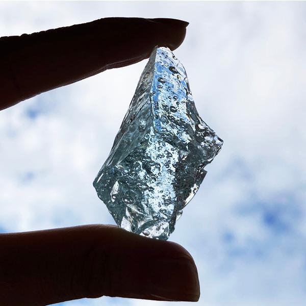 アンダラクリスタル〈シーフォーム 青 水色 気泡入り〉送料無料