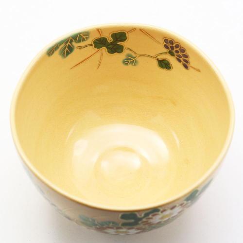 抹茶碗 色絵茶碗 「菊」 木箱入り 秋物 作家 鈴木一点 作 茶器 茶道具