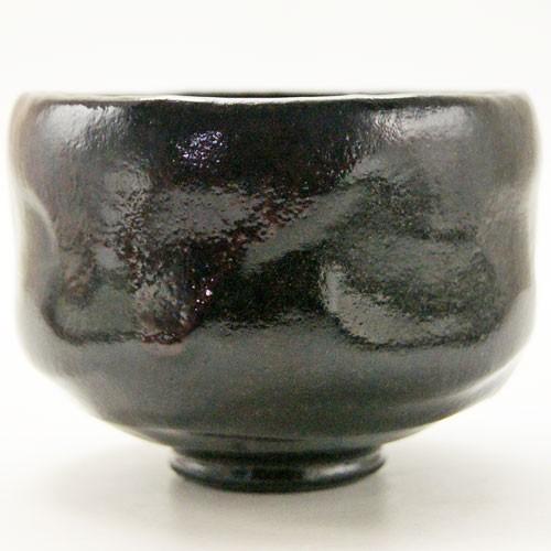 抹茶碗 黒楽茶碗 佐々木松楽 作 通年物 茶道具 陶磁器 茶の湯用品 抹茶