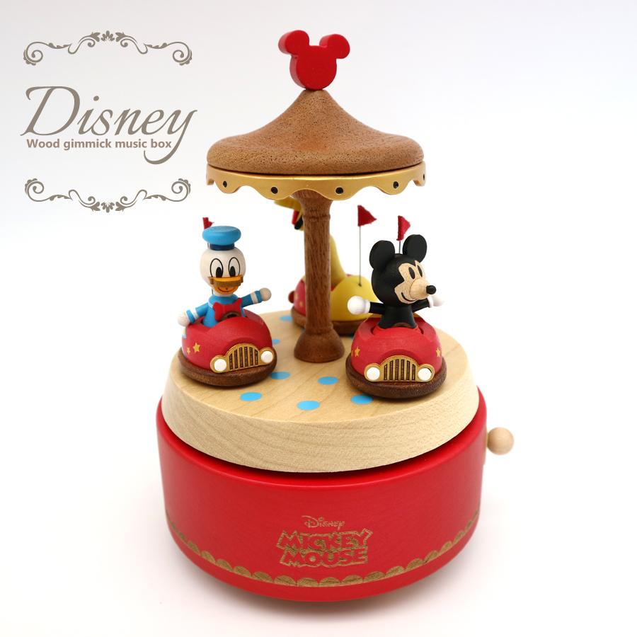 ディズニー 木製からくりオルゴール ミッキー ドナルド グーフィの遊園