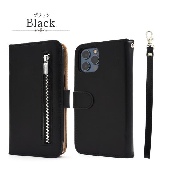 PLATA（プラタ） iPhone12ProMax ケース 手帳型 ジップファスナー収納