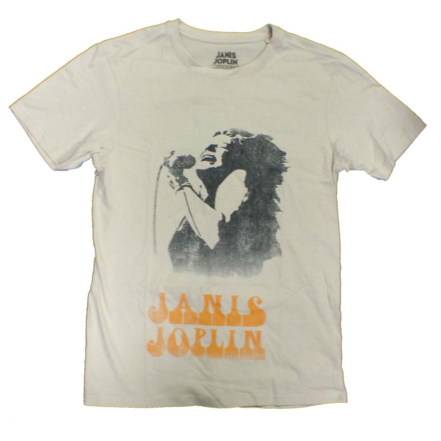 JANIS JOPLIN】ジャニス・ジョプリン「WORKING THE MIC」Tシャツ : NO