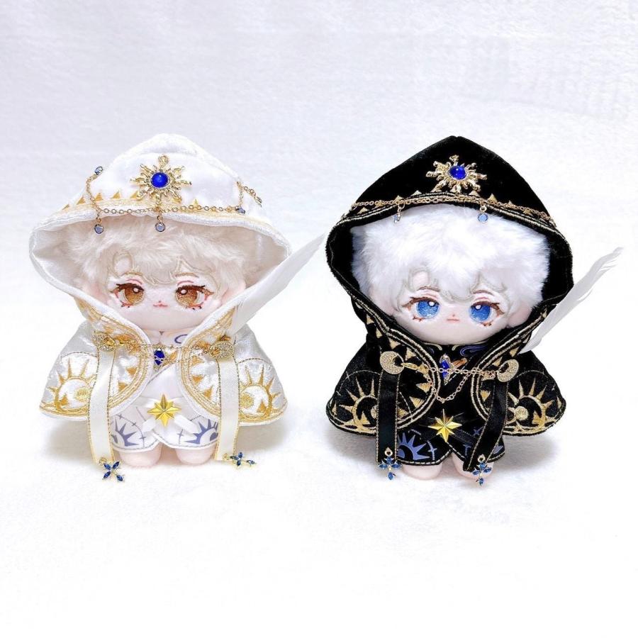 ぬい服 10cm 11cm 12cm 白色と黒色の魔術師のお洋服 ぬいふく