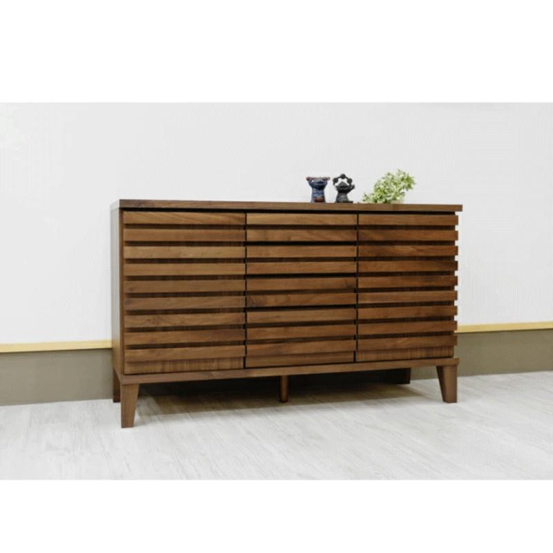 サイドボード リビング キャビネット ウォールナット 木製 天然木 無垢