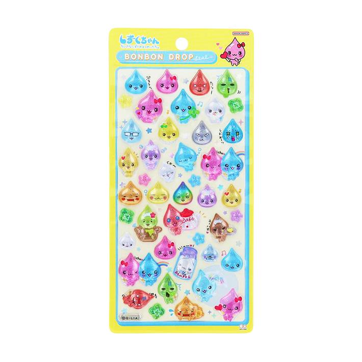 サンスター文具 しずくちゃん ボンボンドロップシール B柄
