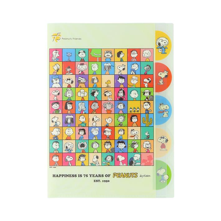 サンスター文具 スヌーピー ダイカットクリアファイル 5ポケット A4 2