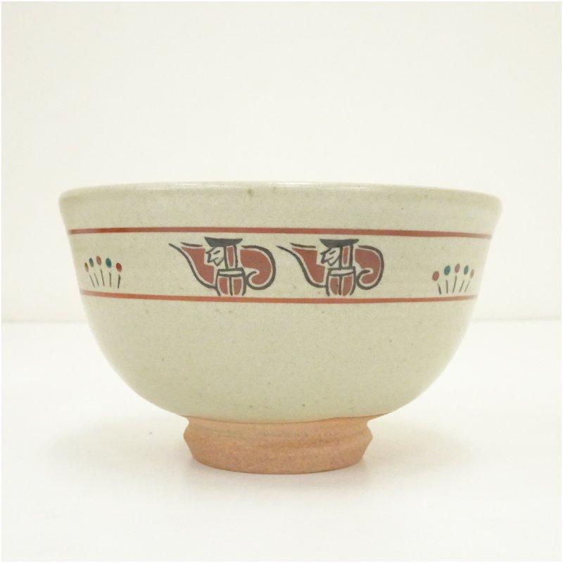 赤膚焼 古瀬堯三造 奈良絵茶碗（共箱） : 茶道具と掛軸のショップ