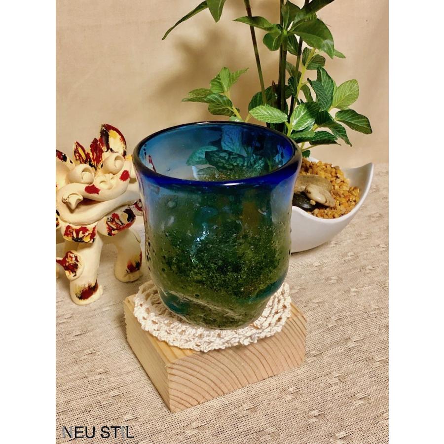 琉球ガラス グラス 稲嶺盛吉 ロックグラス カレー泡 母の日 父の日