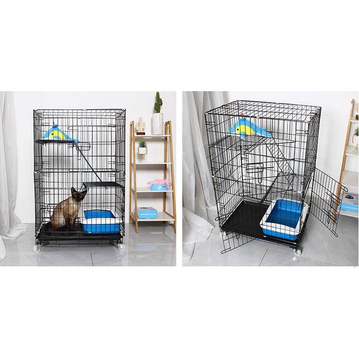 送料無料】Lサイズ キャットケージ3段（ペット/猫/ペットケージ/ゲージ