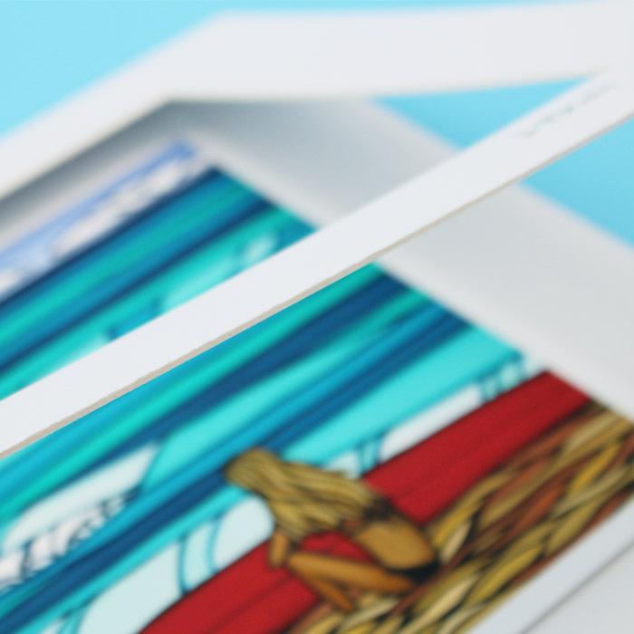 最終値段)ヘザーブラウン アート 絵 candy surf ハワイアン ヘザー