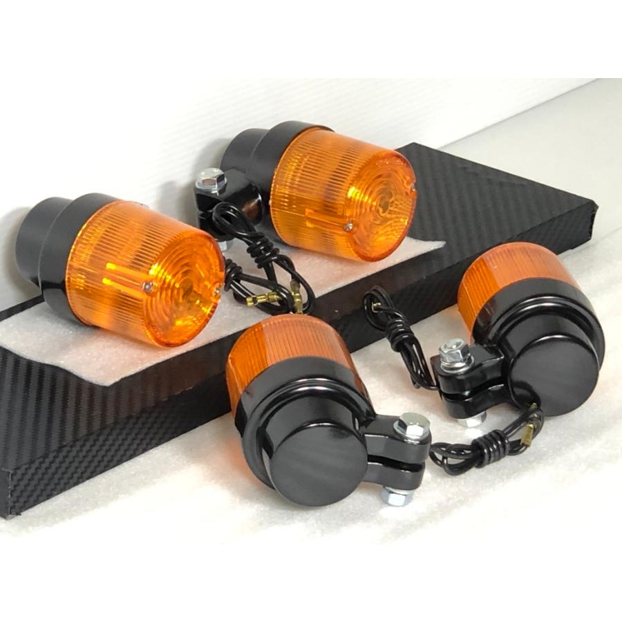 ☆品質重視☆ CGC 千代田 300 丸 型 ウィンカー アンバー ブラック 4個