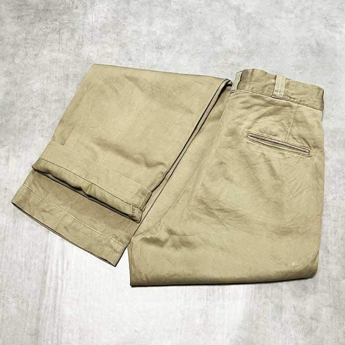 60's U.S ARMY ZIP CHINO TROUSERS W30/L34 60年代 アメリカ陸軍