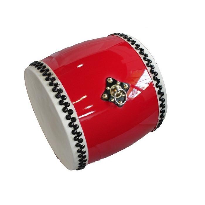 エイサー用 大太鼓(中) 水牛皮 直径36cm×高さ37cm バチ2本付 送料無料